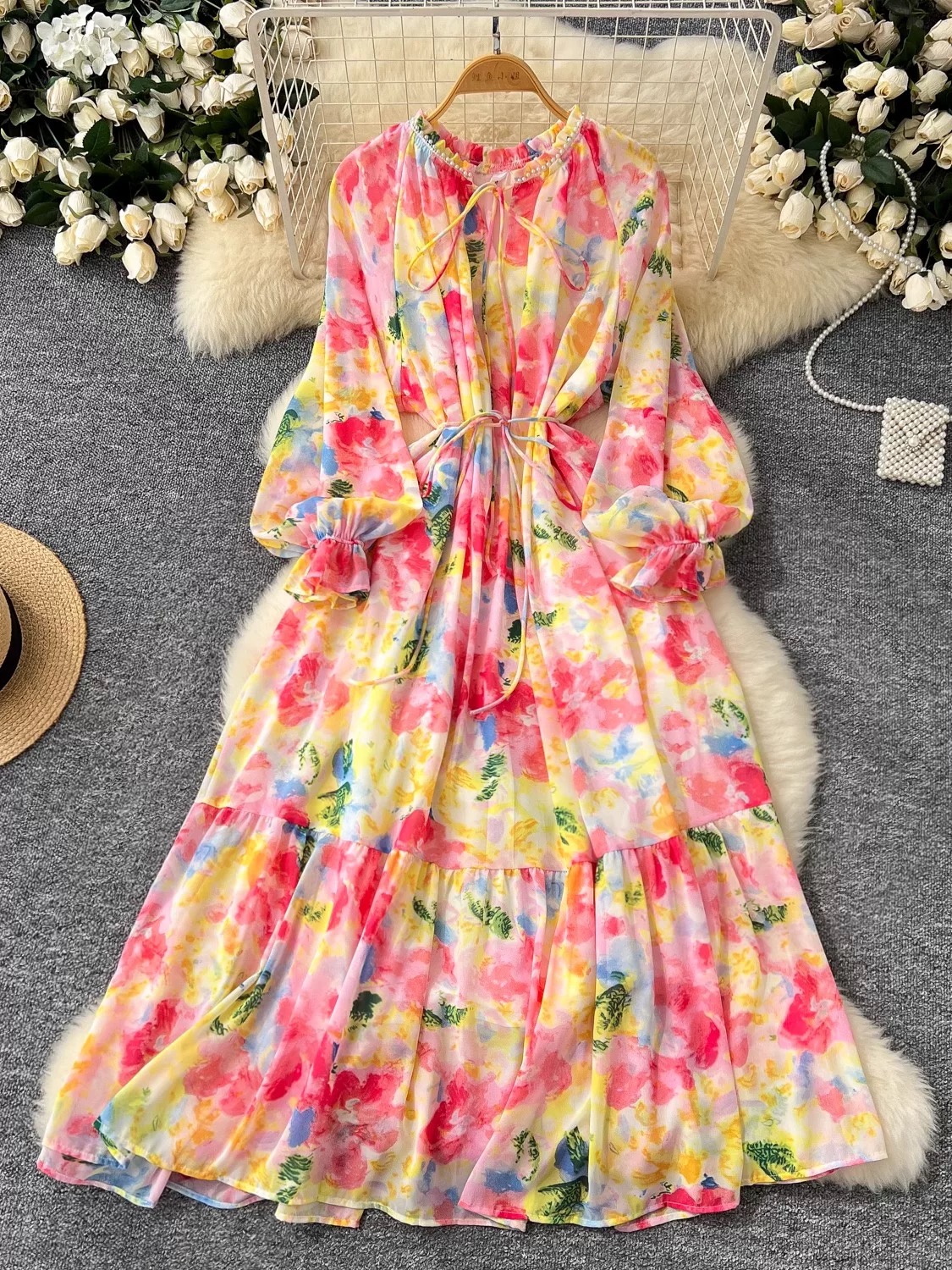 Rock and roll girl floral dress CD850 image